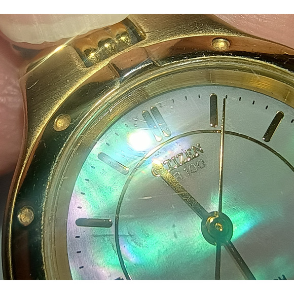 Citizen Eco-Drive WR100 Solar-Tech Ladies Watch Gold toned Mother of Pearl 27mm main image 13